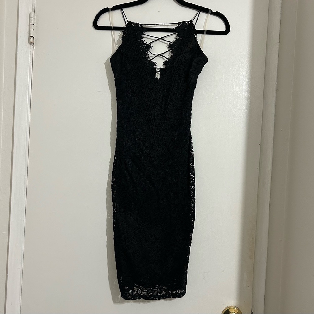 Elegant Black Lace Dress